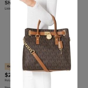 Michael kors signature logo large hamilton bag